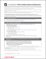 Prior Authorization Checklist, PDF thumbnail